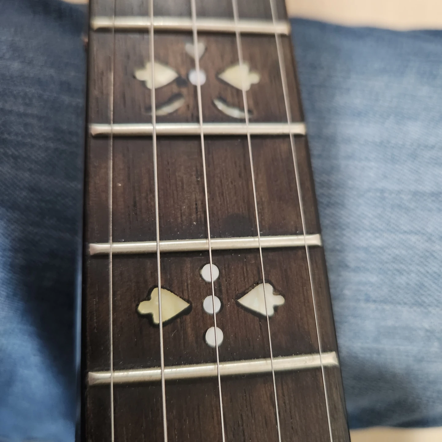 Vintage Hondo 5 string Banjo with Case + - photo 5