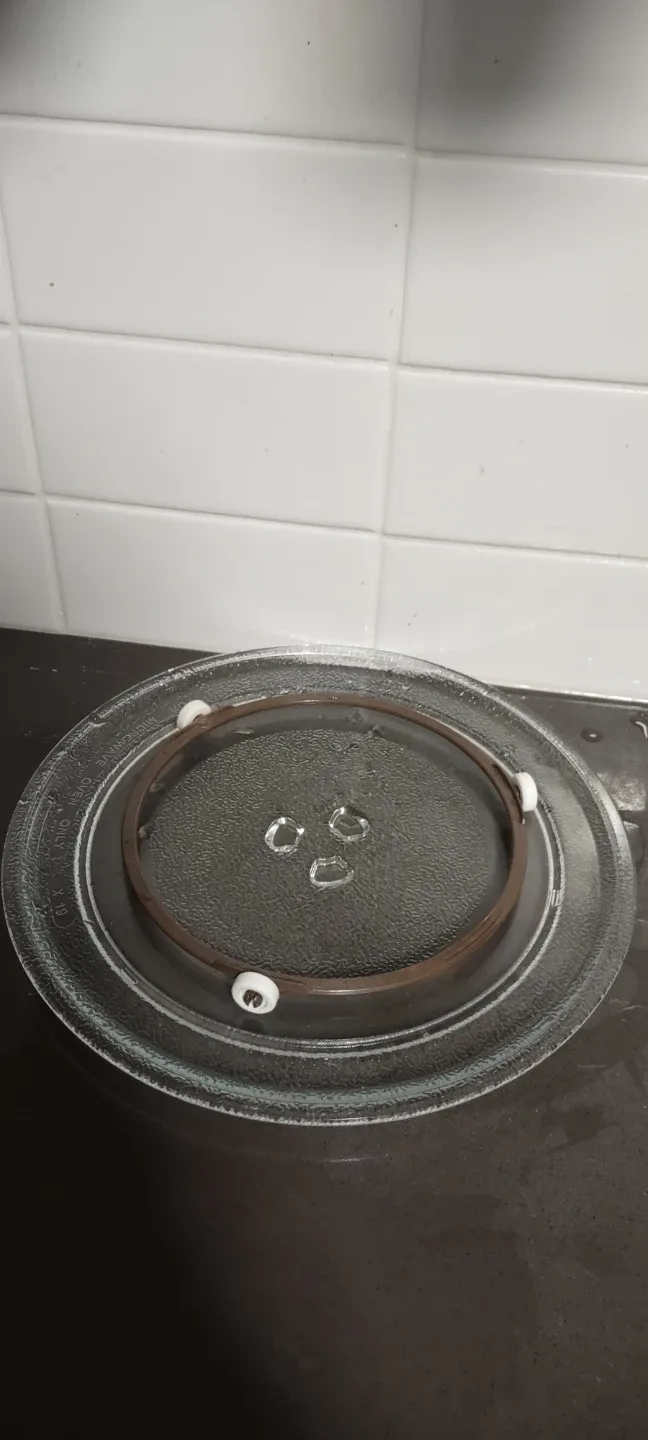 Microwave Glass Plate with Ring