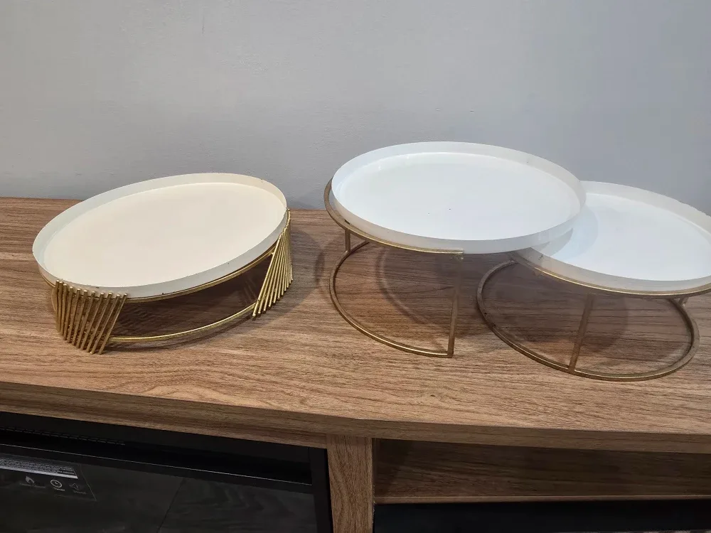 3-Tier White & Gold Serving Stands image indicator(3)