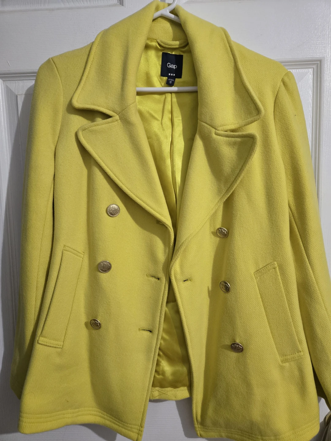 Gap Yellow Pea Coat - Size xs