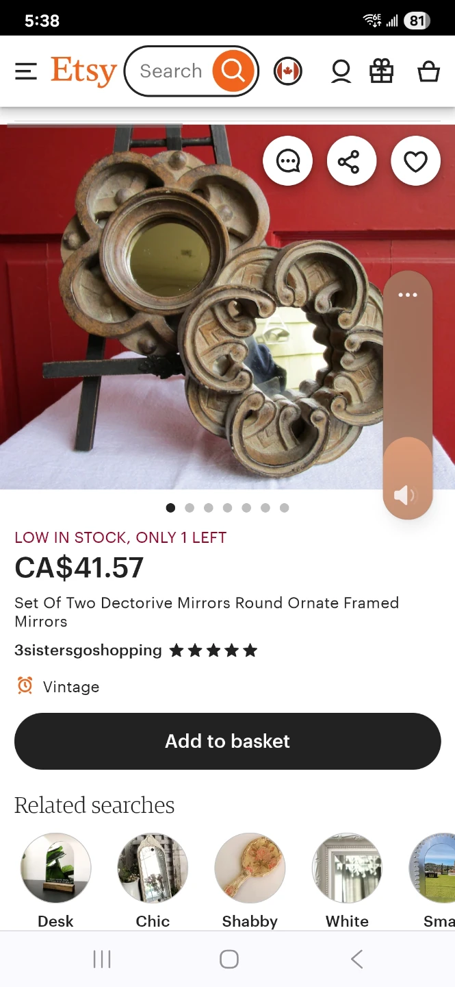 Set of Three Decorative Round Ornate Framed Mirrors - photo 4