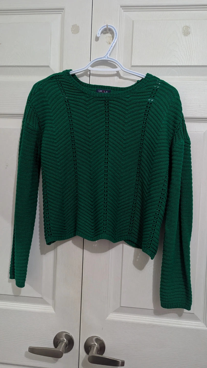 UKKOLA Green Knit Sweater - Size Medium