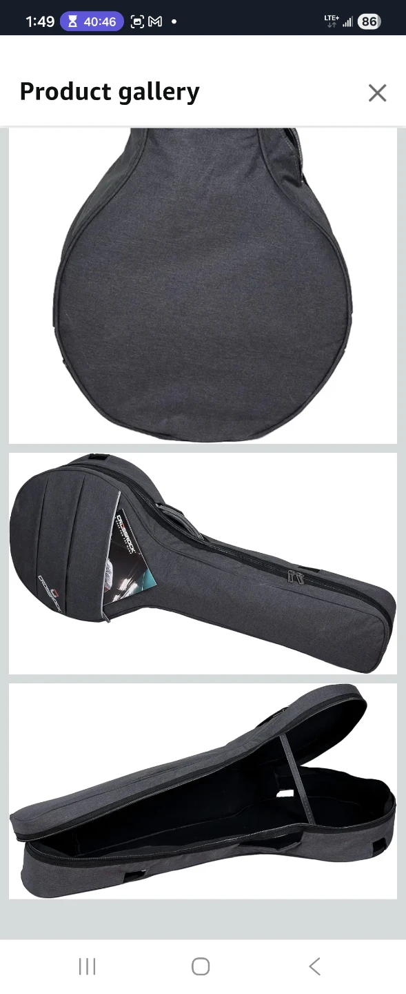 Crossrock Banjo Case Cover, Resonator Banjo Size - photo 5
