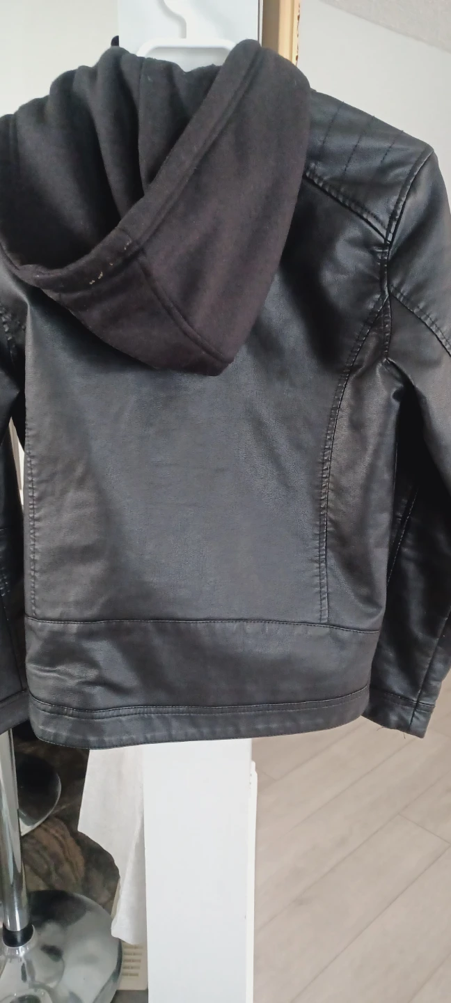 Urban Heritage Youth Black Faux Leather Jacket - L - photo 3