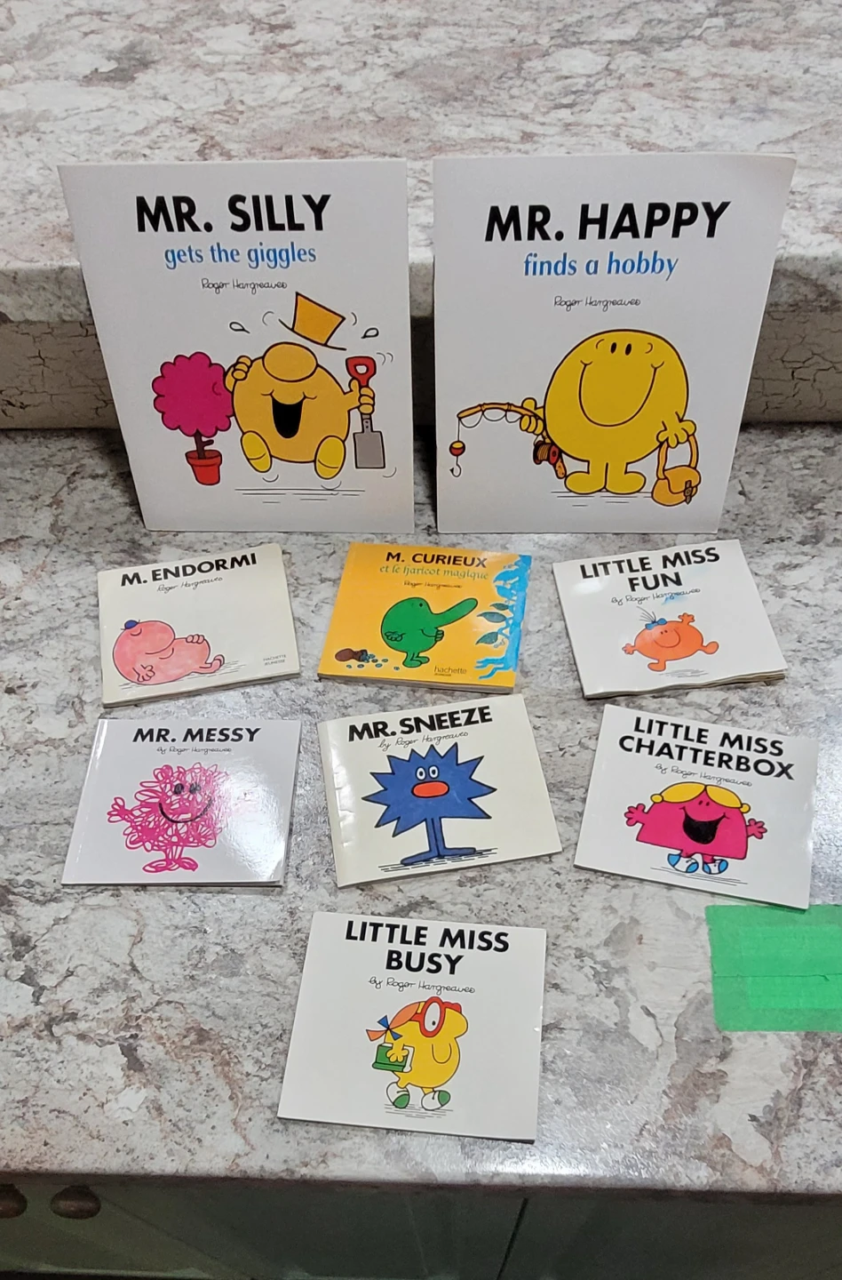 Nine Mr. MEN AND Little Miss books