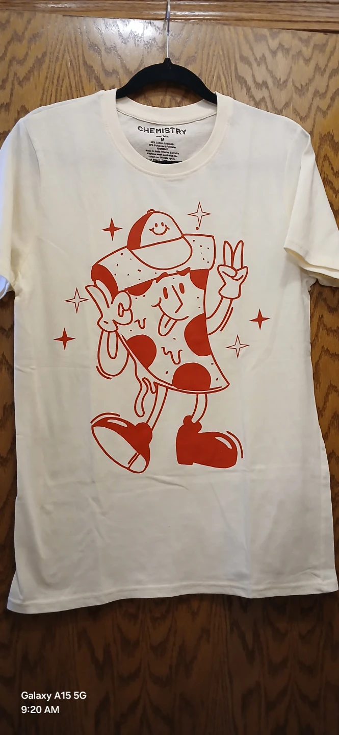 Chemistry T-Shirt - Pizza Graphic, Size M