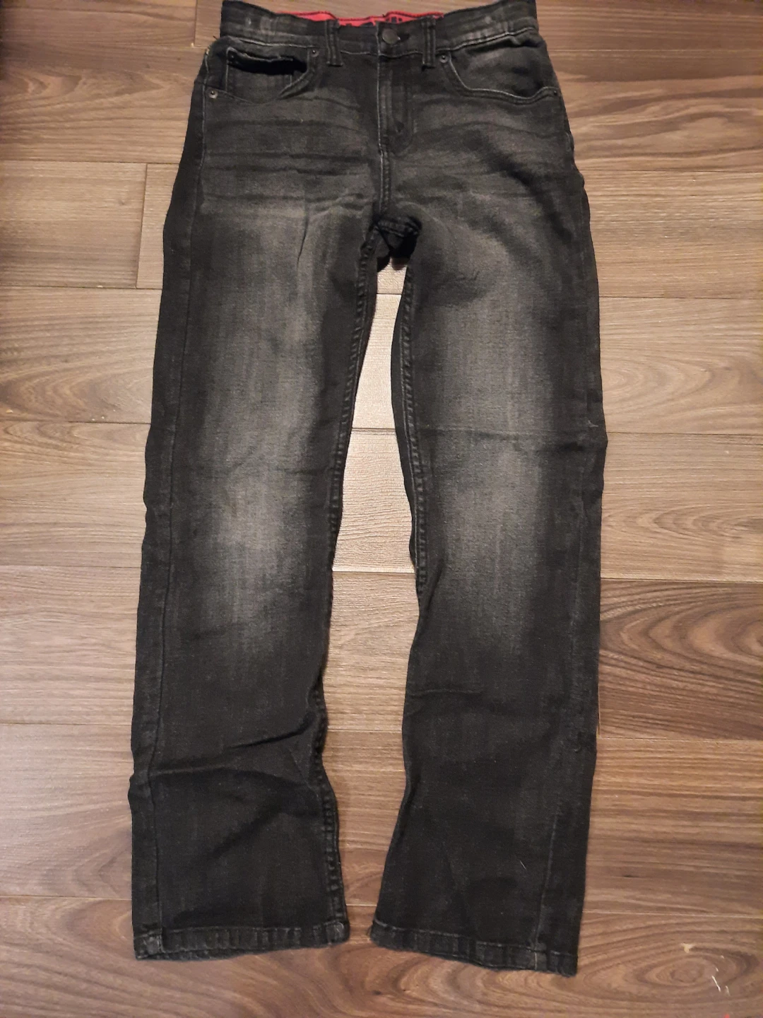 $8 Levi's 514 Black Denim Pants Kid's Size 12 Reg. 26×27