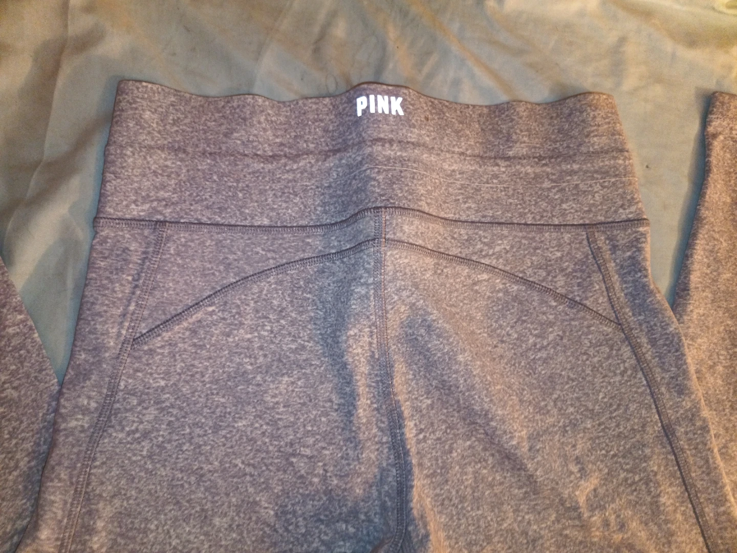 PINK Gray Athletic ultimate lace-up Leggings - photo 5