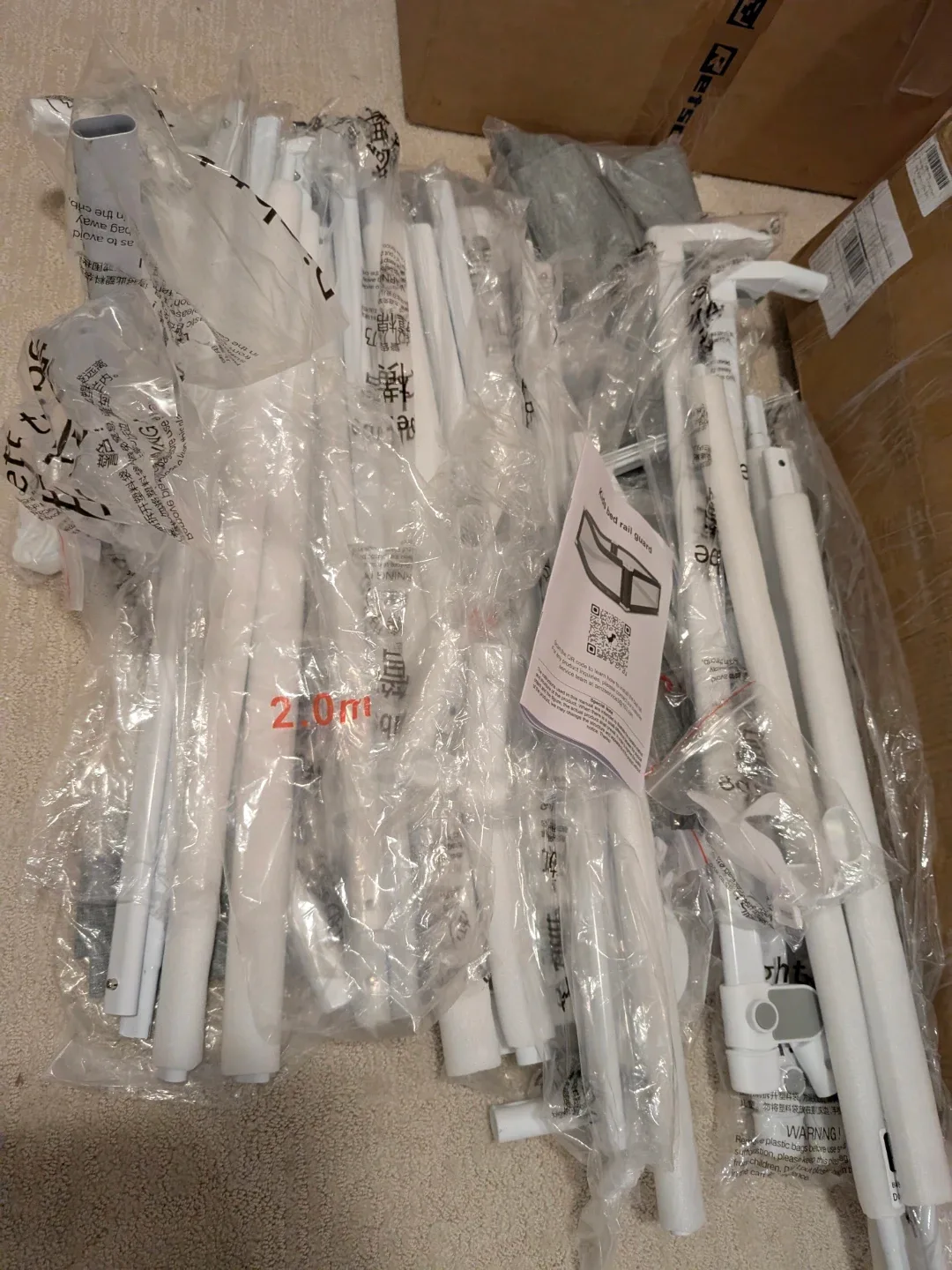 Zefinot 3-Piece Baby Bed Rail Guard - Queen Size image indicator(6)