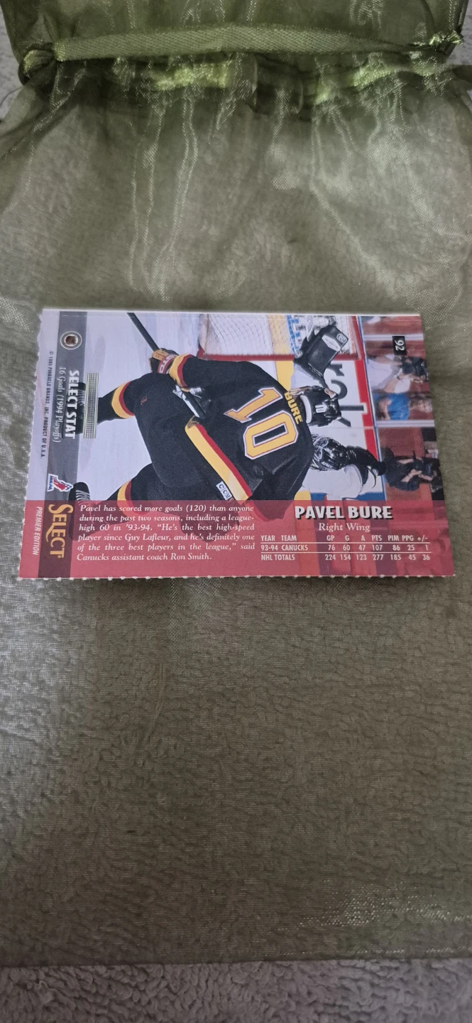 Pavel Bure Hockey Card - photo 2