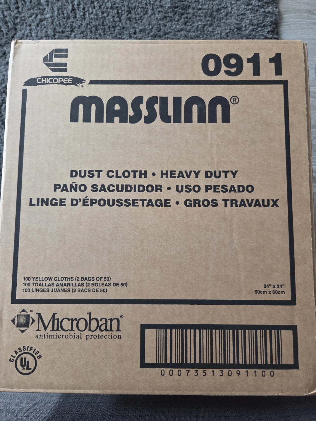 Chicopee Masslinn Yellow Dust Cloths - New!