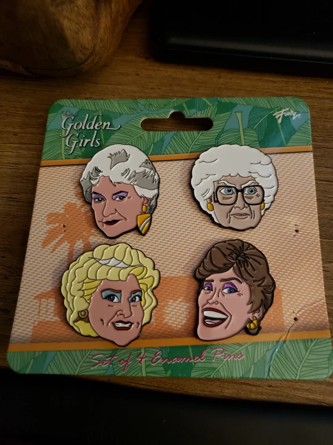 Golden Girls 4-Piece Enamel Collector Pin Set