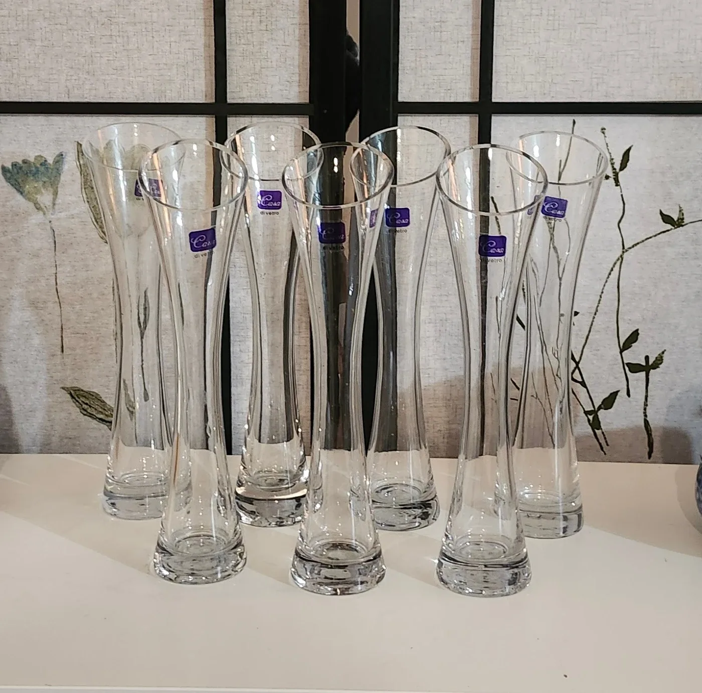 Casa di Vetro Clear Glass Bud Vases (Set of 7) #Cleanout#