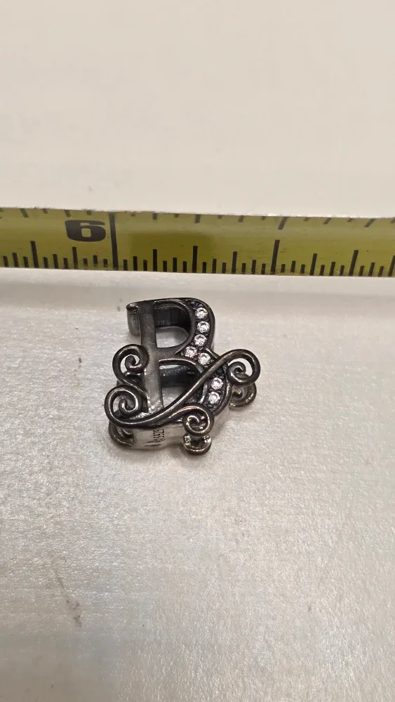 925 silver 'B' Initial Charm #Cleanout