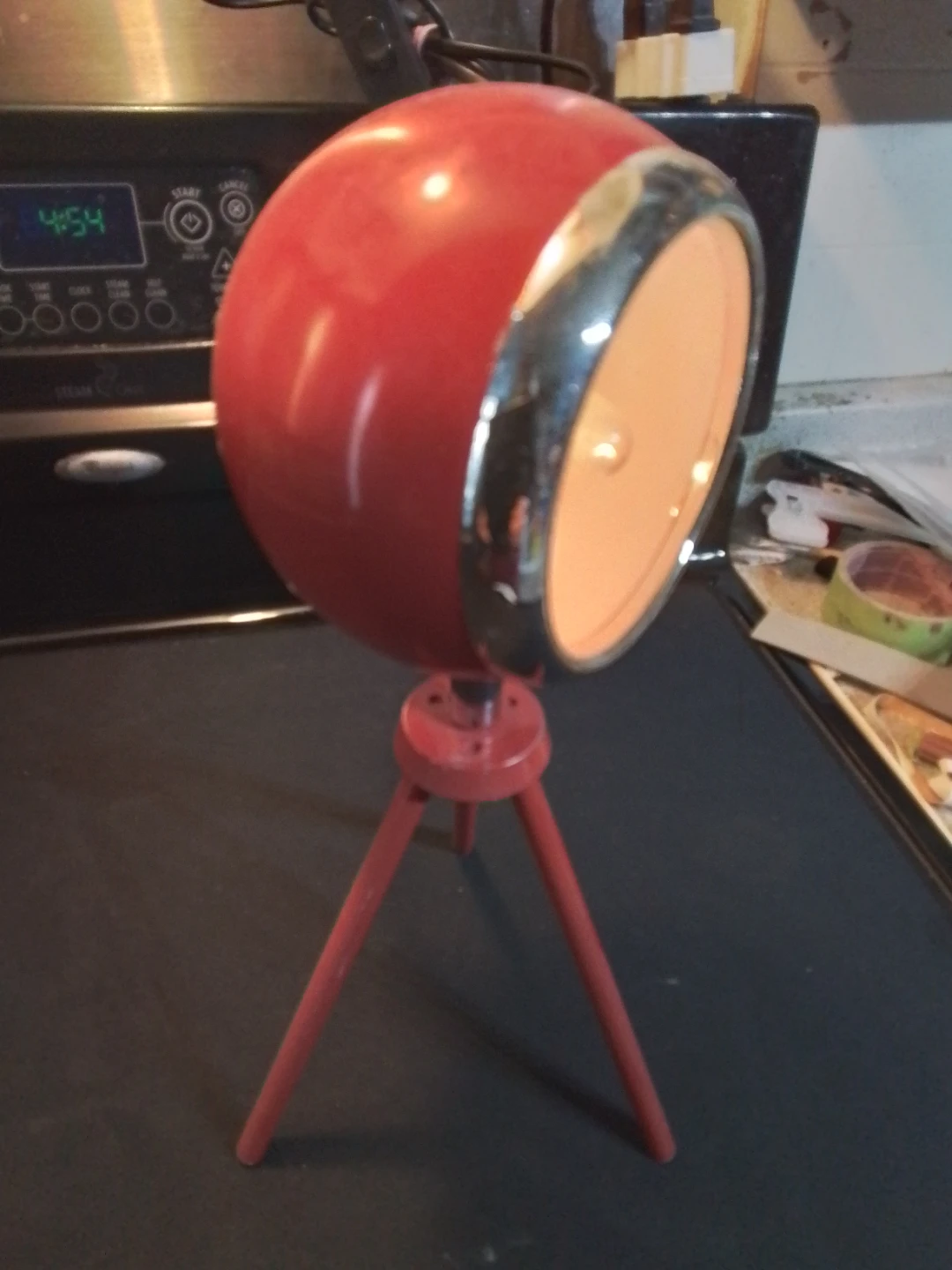 Red Ball Tripod Lamp
