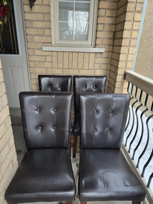 4 x Dark Brown Dining Chair - photo 4