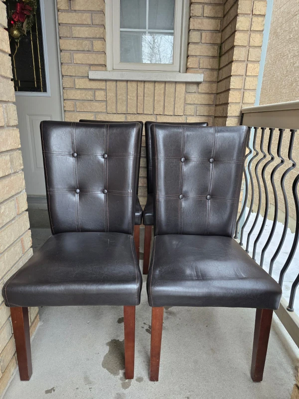 4 x Dark Brown Dining Chair - photo 5
