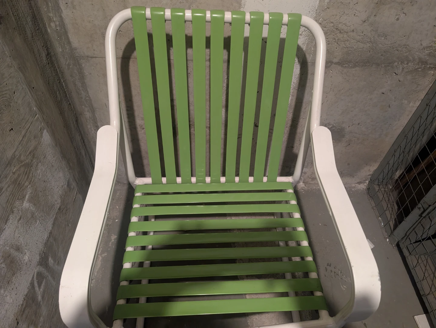 Vintage Green & White Lawn Chair