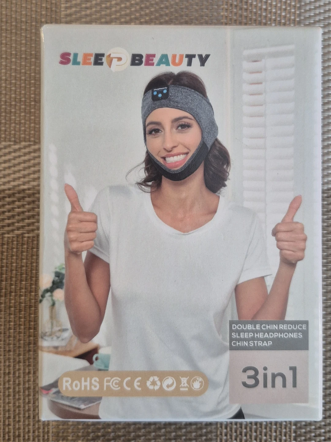 Sleep Beauty 3in1 Sleep Headphones Chin Strap - NEW