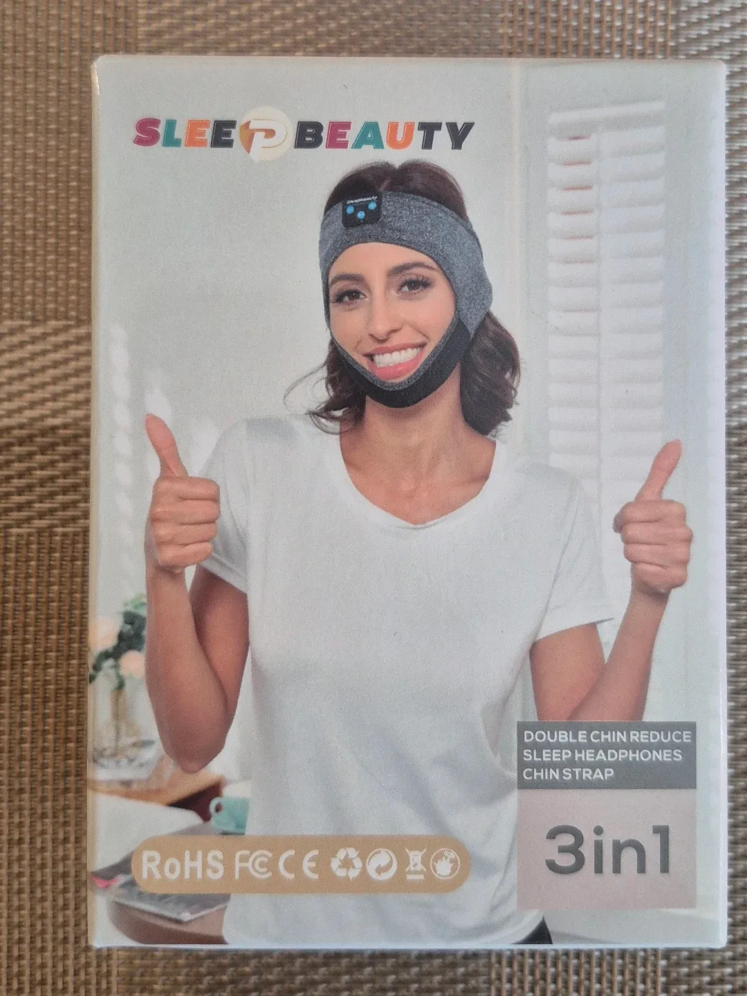 Sleep Beauty 3in1 Sleep Headphones Chin Strap - NEW