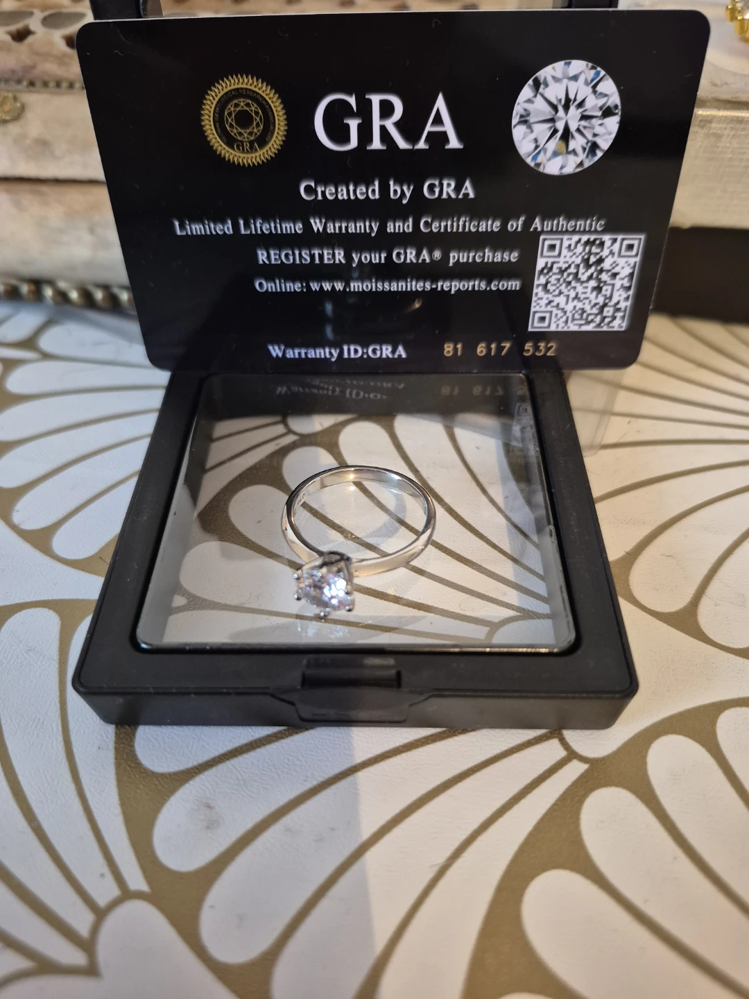 GRA Moissanite Ring & Bracelet Set 18k rgp - photo 3