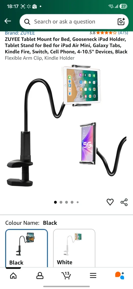 Tryone Tablet Mount - Black