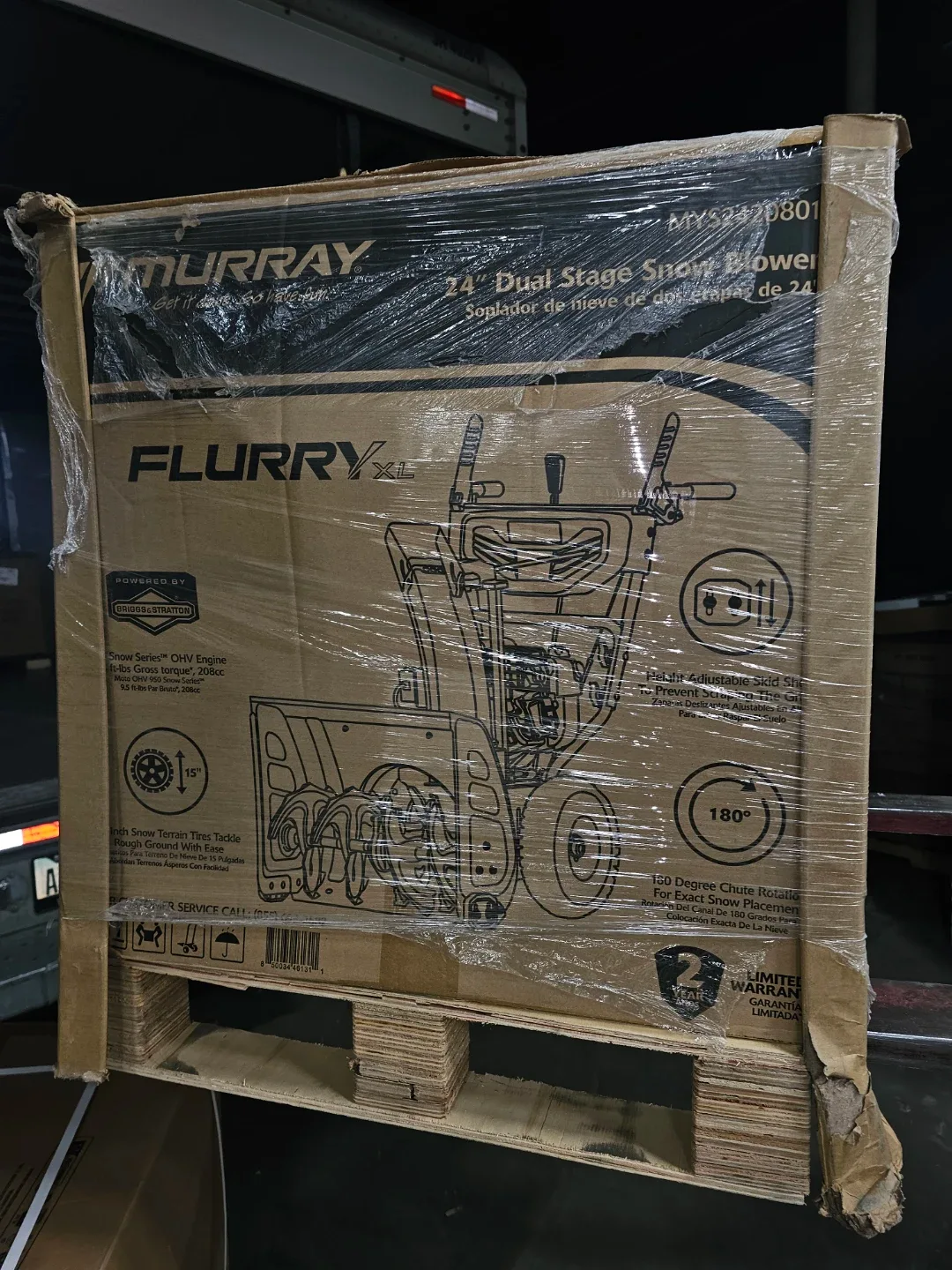 Murray Flurry XL 24" Dual Stage Snow Blower - NEW image indicator(2)