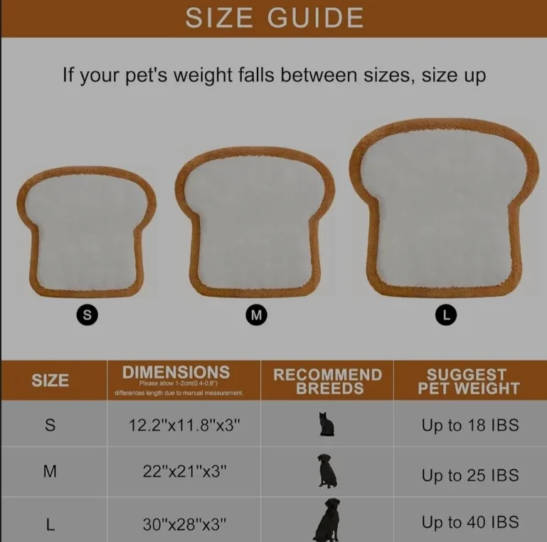 Orthopedic Toast Dog Bed - Medium Size #Cleanout image indicator(4)