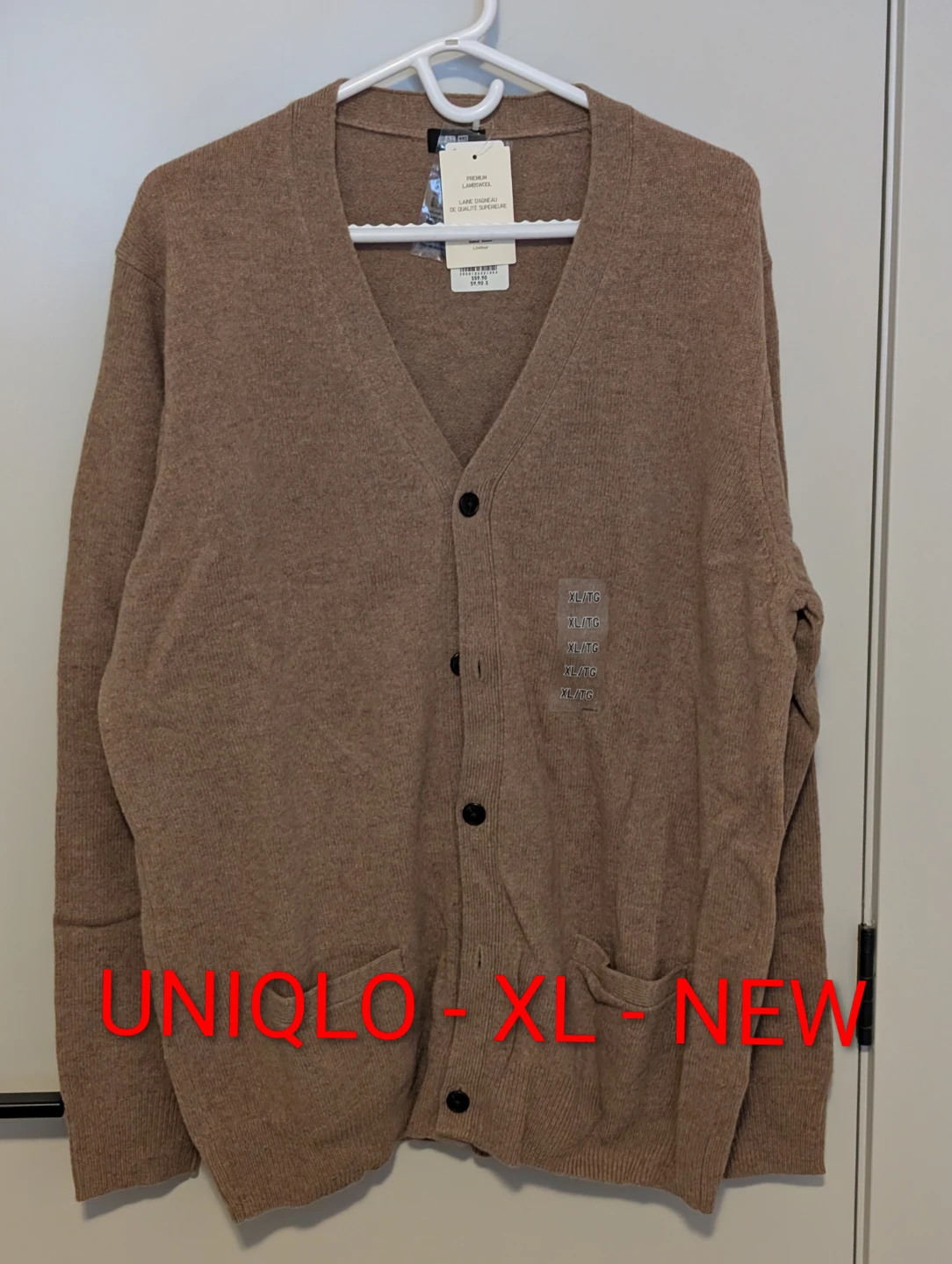 New Uniqlo Premium Lambswool Cardigan - XL