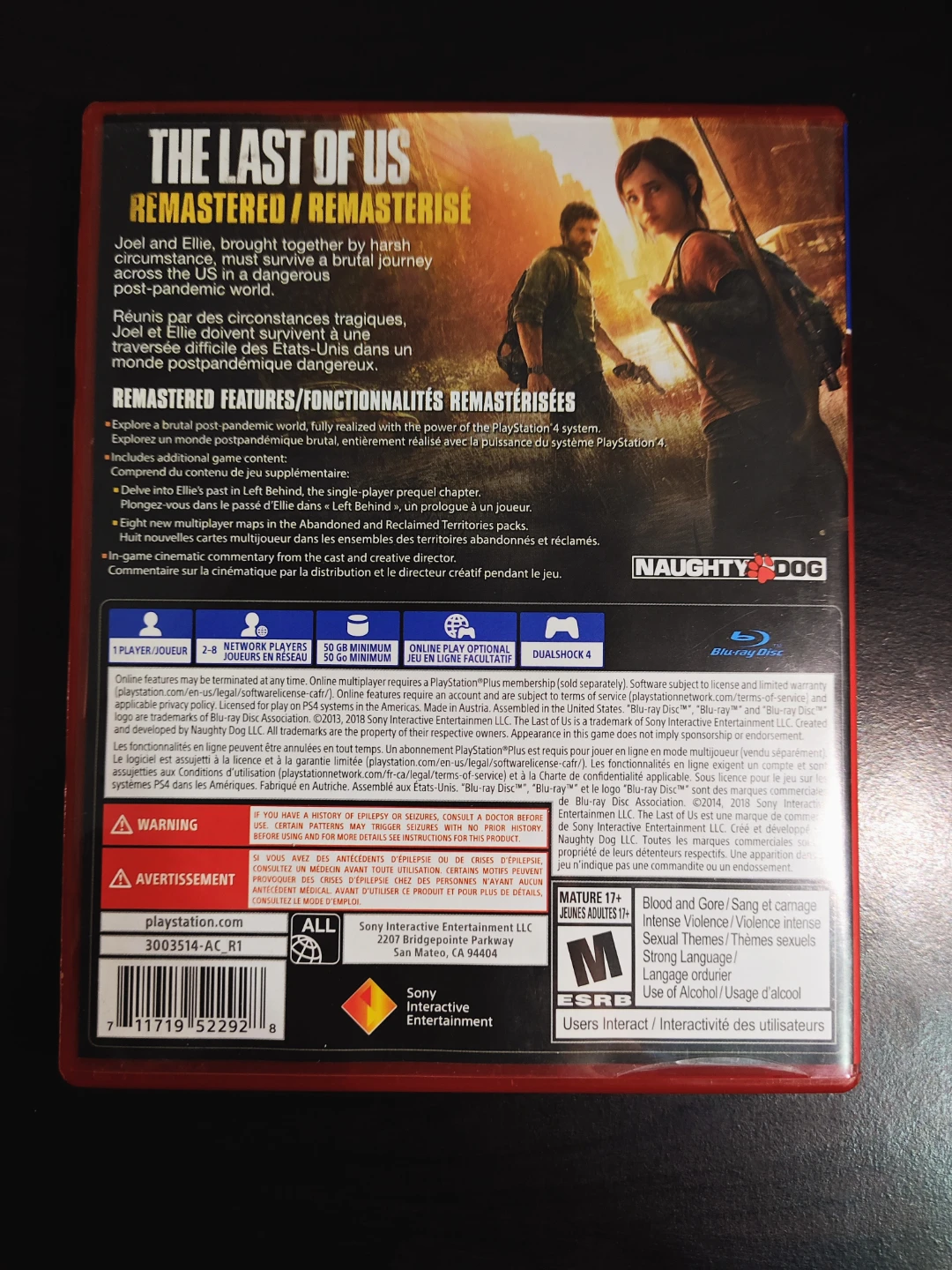 The Last of Us Remastered - PS4 Game (cash only) - photo 2