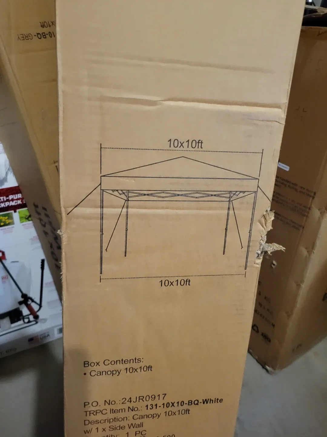 10X10 FT Pop Up Canopy Tent w/1 Sidewall image indicator(9)