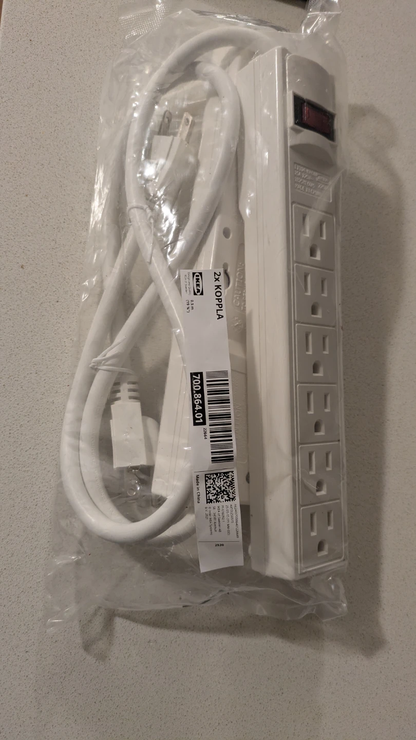 New IKEA Koppla Power Strip - 2 Outlets