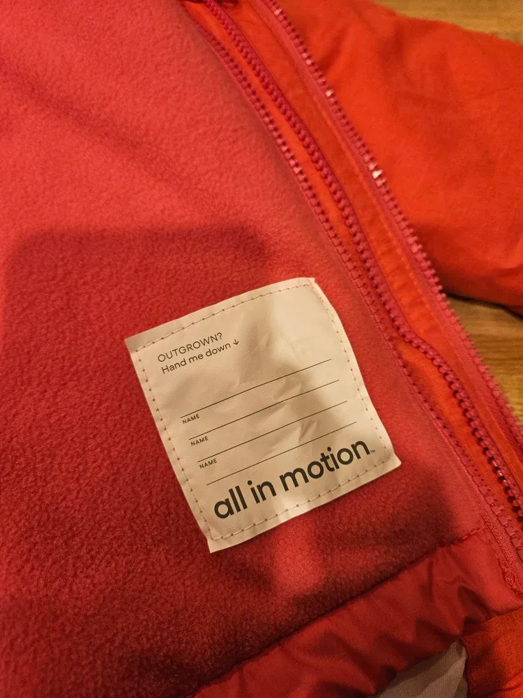 All in Motion Kids' Orange Puffer Jacket XS image indicator(5)