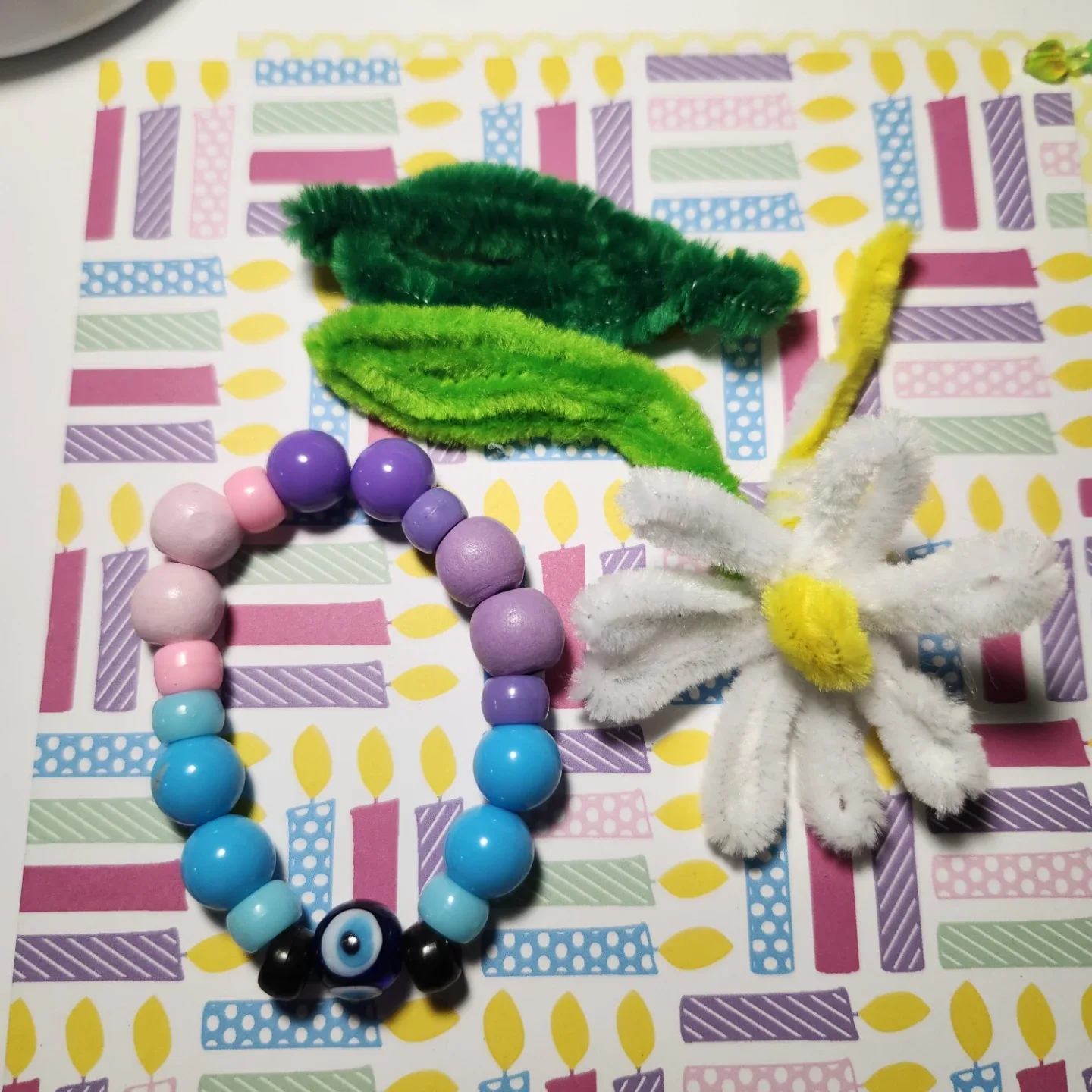 Handmade Beaded Bracelet with BFF Charm image indicator(7)