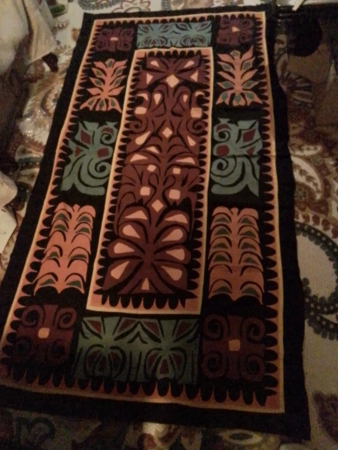 Large Handmade Patchwork Tablecloth/Tapestry 45 x 84"