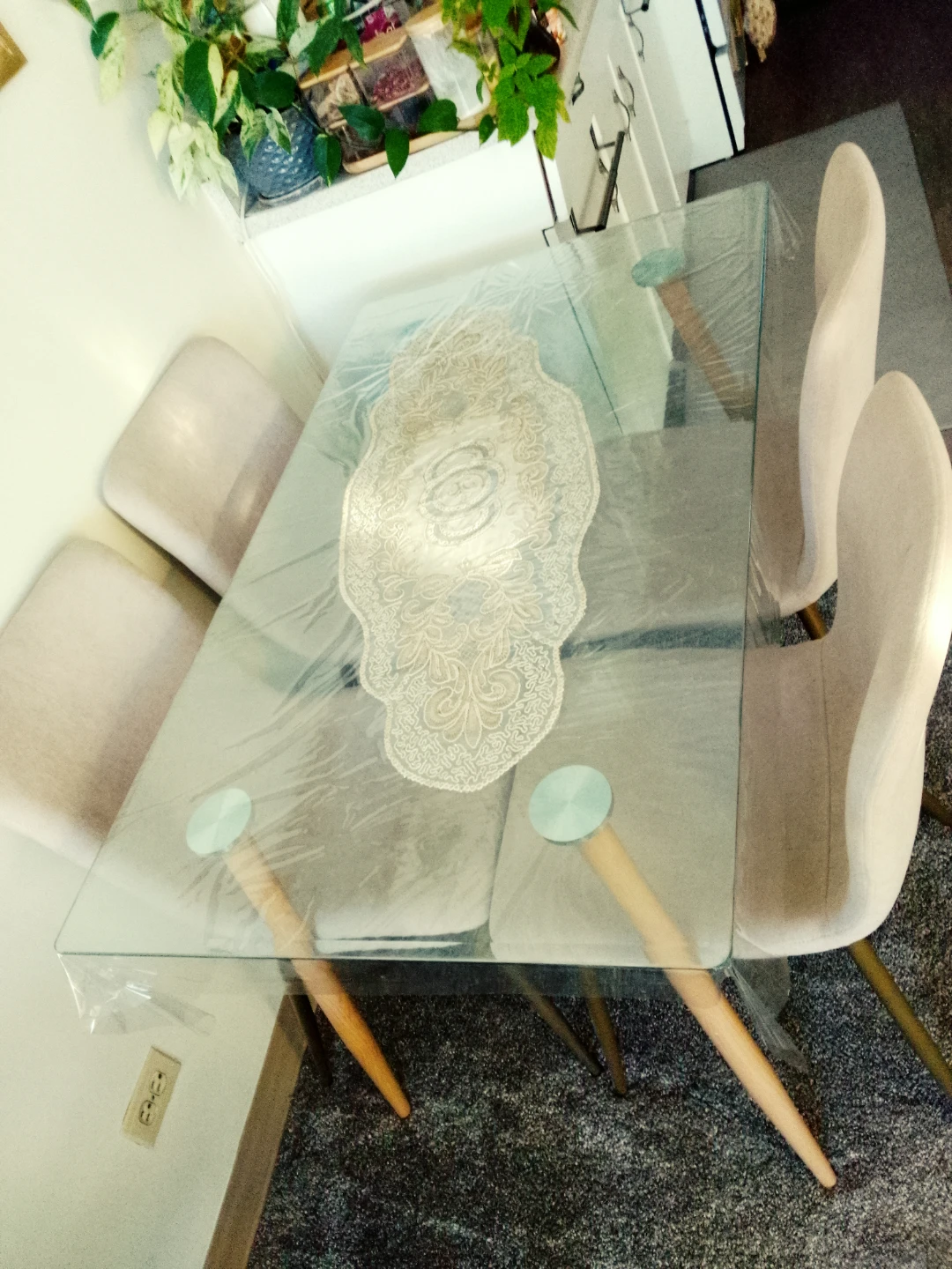 Glass Dining Table & 4 Dining Chairs - Set of 4 - photo 2