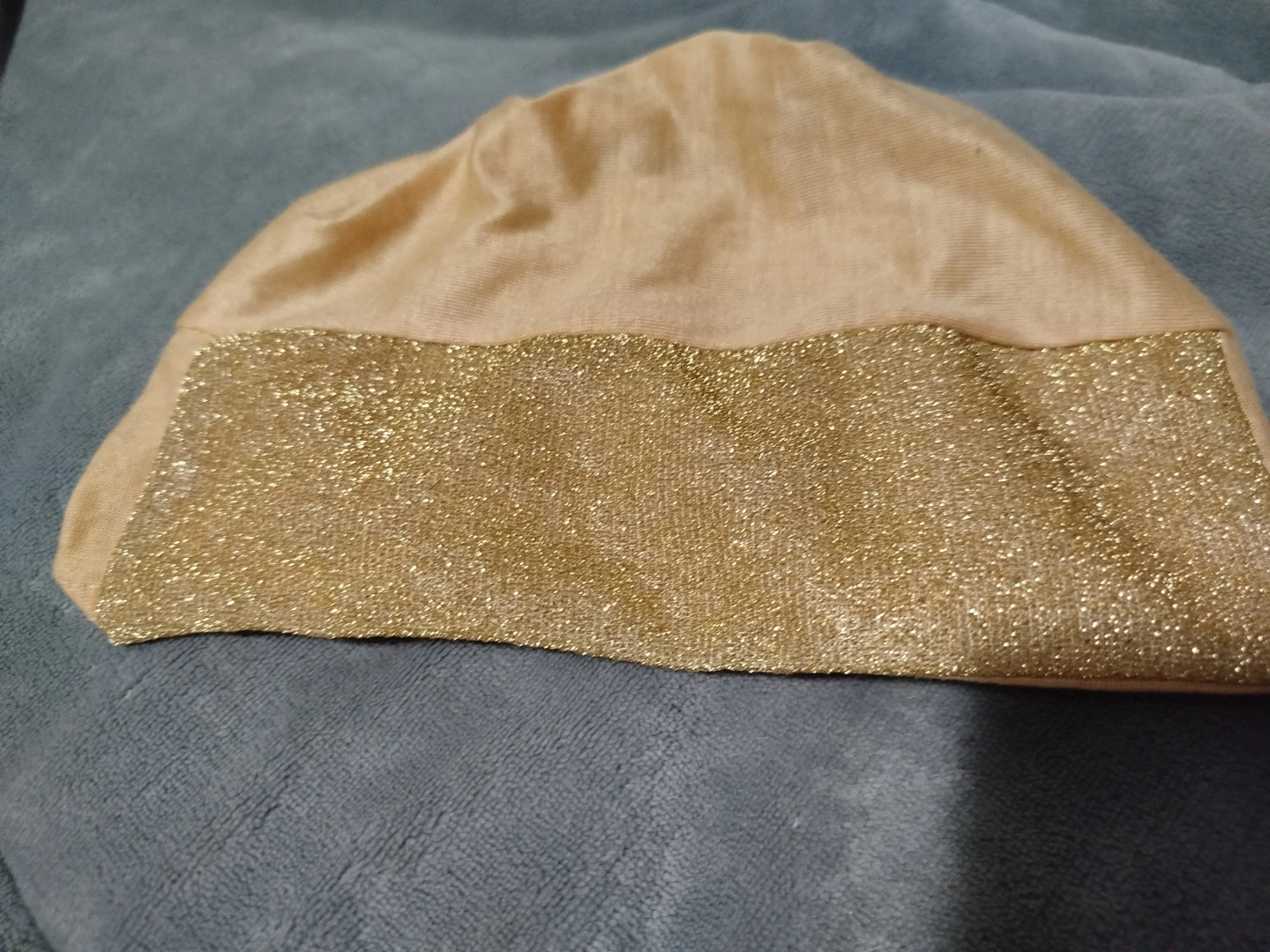 Handmade Beige/Gold Head Covering