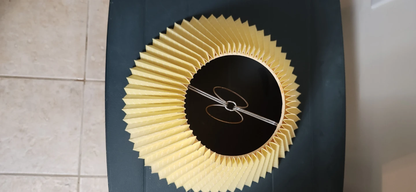 "#Cleanout - Yellow Pleated Lampshade - photo 2