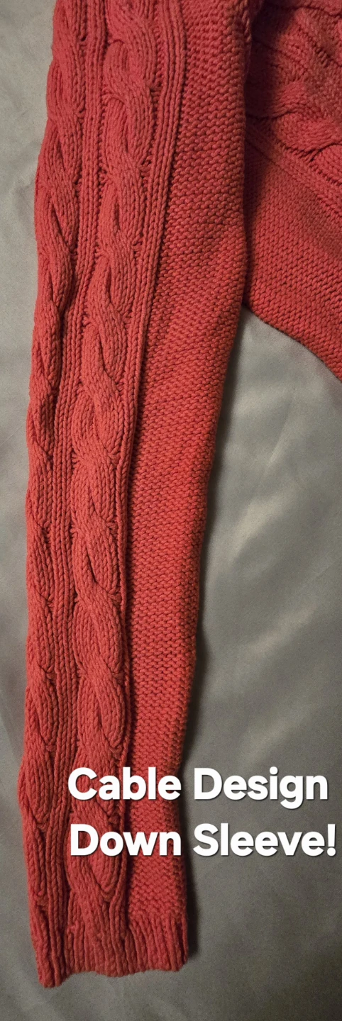 H&M Coral Cable Knit Sweater! - Size Medium - photo 3
