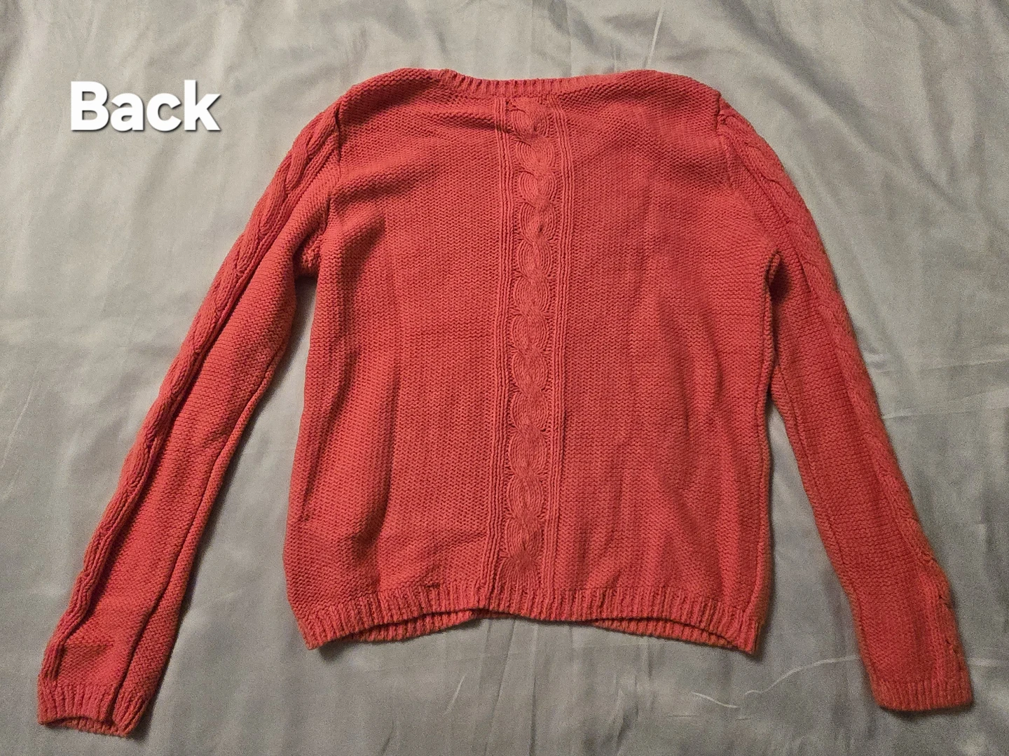 H&M Coral Cable Knit Sweater! - Size Medium - photo 5