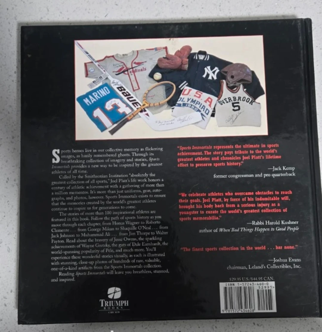 Sports Immortals Book by Jim Platt - photo 3