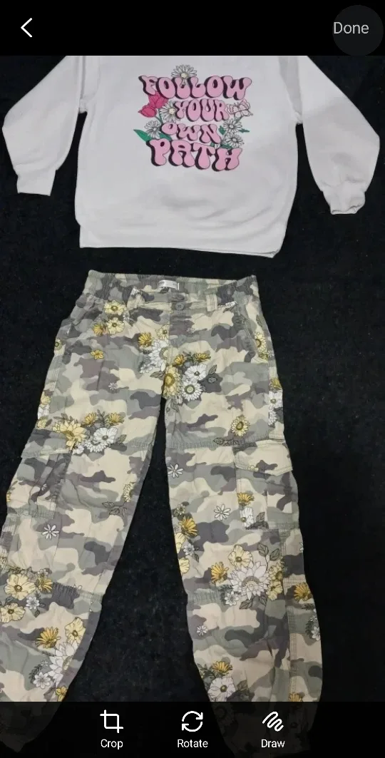 Sweater and Camo Floral Pants Set image indicator(2)