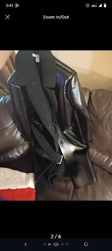 Cole Haan Black Belted Trench Coat