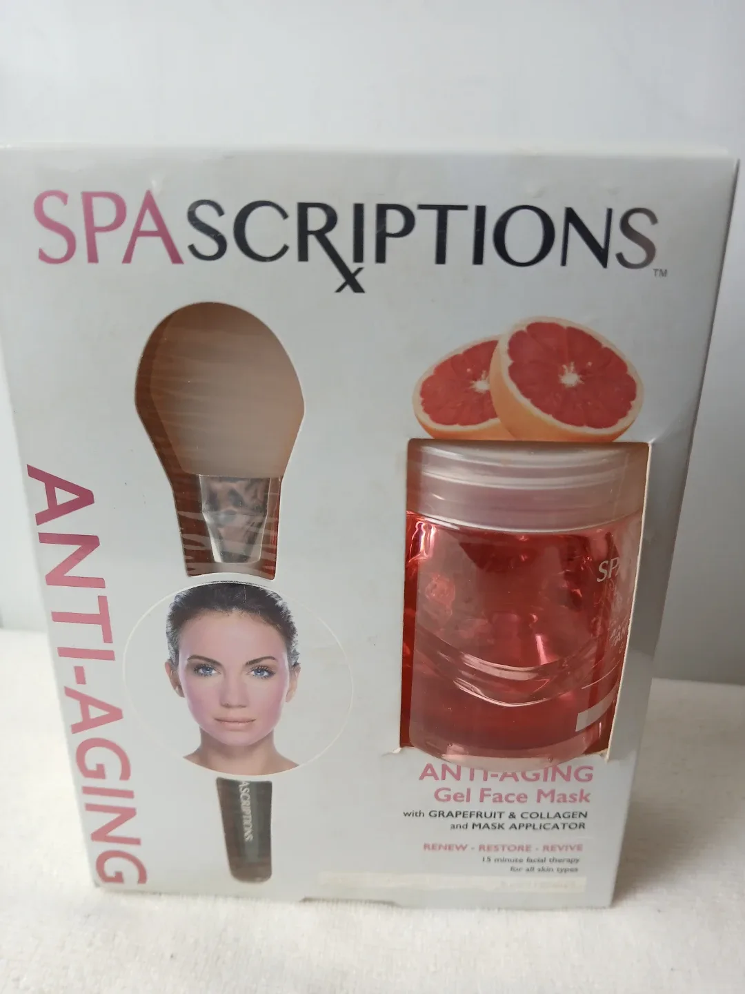 2 SpaScriptions Face Masks (Anti-Aging & Deep Cleansing). $8 EA. image indicator(4)