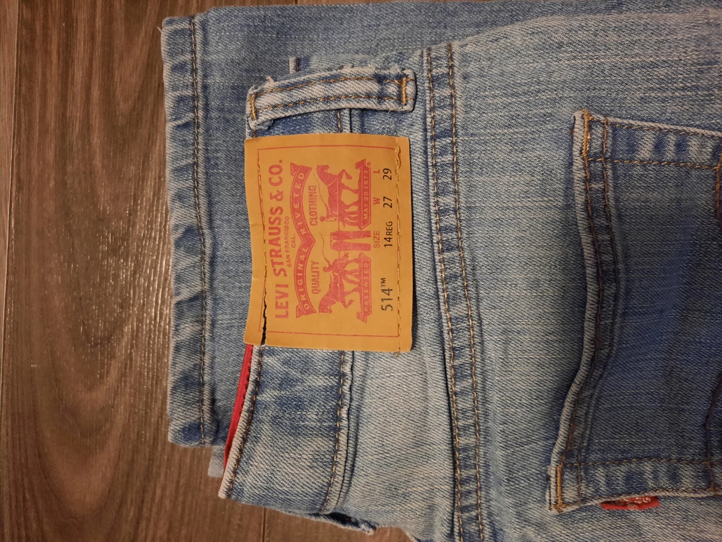 $8 Levi's 514 Denim Pants Kid's size 14  27×29 - photo 2