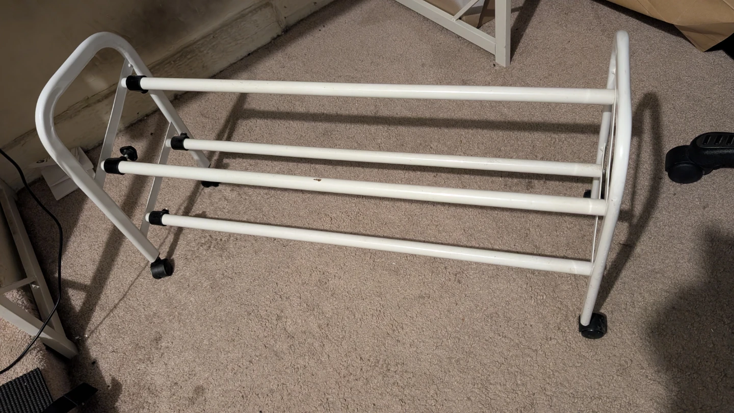White Metal Shoe Rack extendable - photo 3