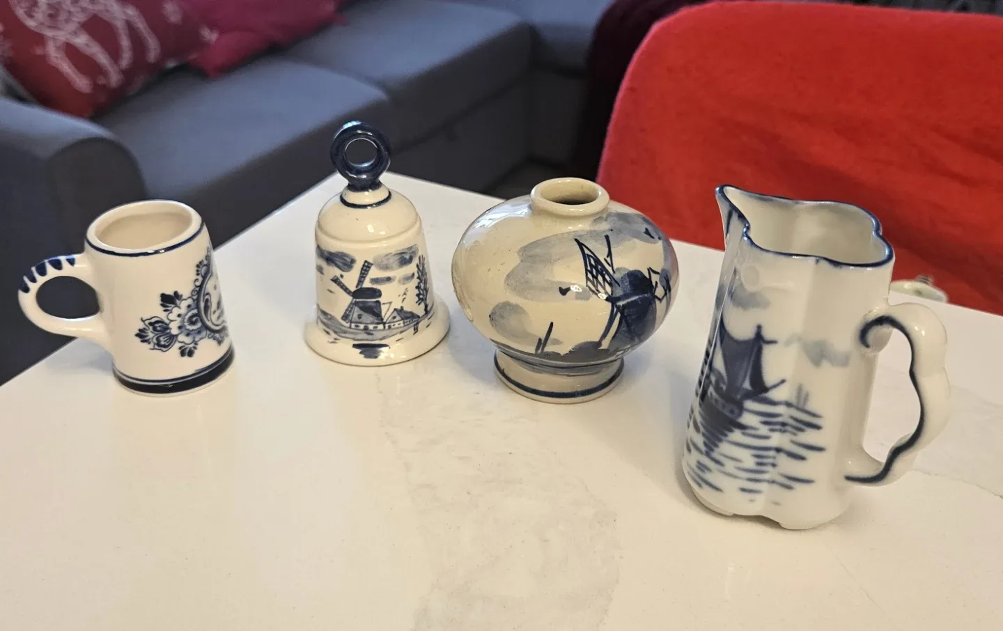 Vintage Delft Blue Holland Decorative Set