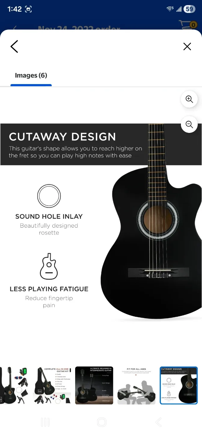 Acoustic Guitar Starter Set - Black #Cleanout image indicator(5)