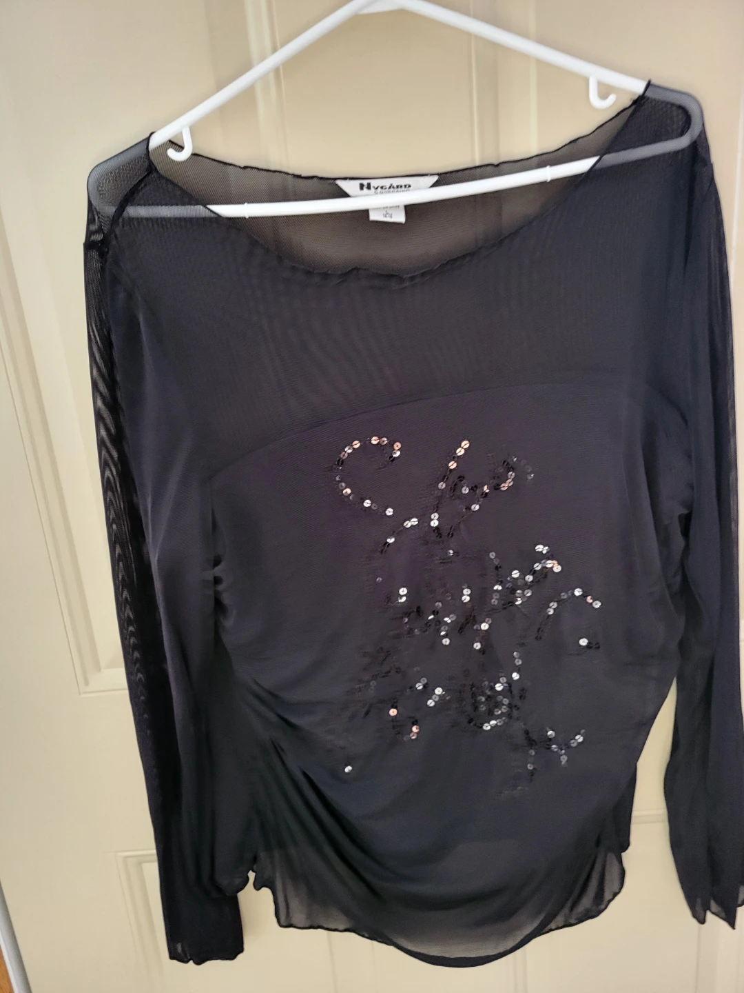 Nycård Collection Black Sequin Top - Size L