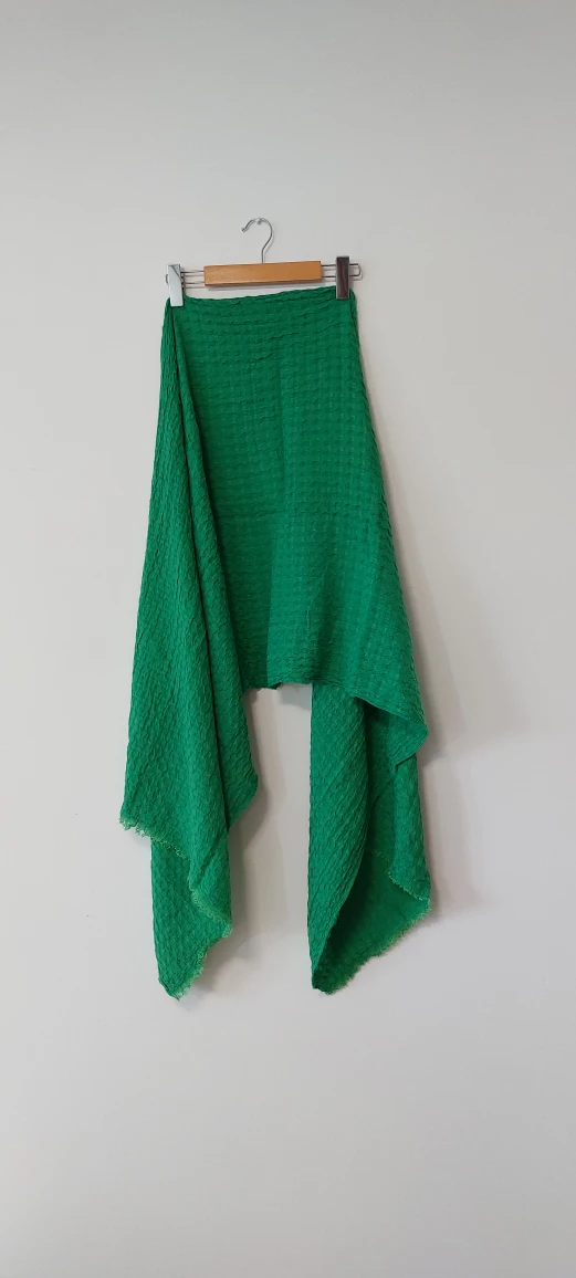 Green Textured Scarf